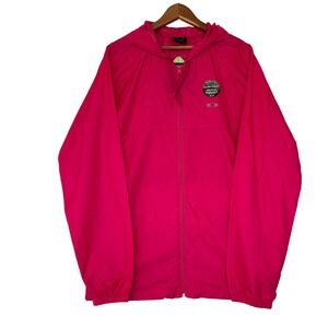 Oakley Pink Hooded Windbreaker Jacket Womens Large Full Zip NWT Barbie Gorpcore